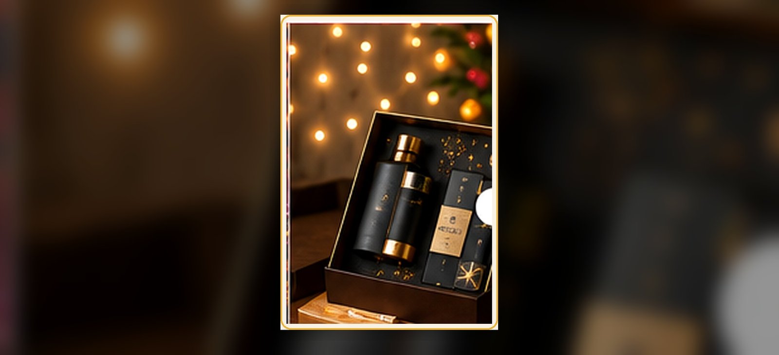 Premium corporate gifting box with elegant black gift products